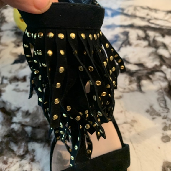 Also black suede double fring strap heels. Worn 3x 125 retail - Picture 3 of 9
